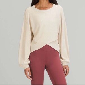 Lululemon Reversible Crossover Sweater in White Opal Women’s Size 12‎